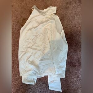 Ann Taylor Ivory Satin Top